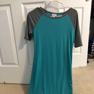Xs teal and grey lularoe Julia